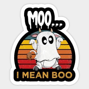 moo I mean boo Sticker